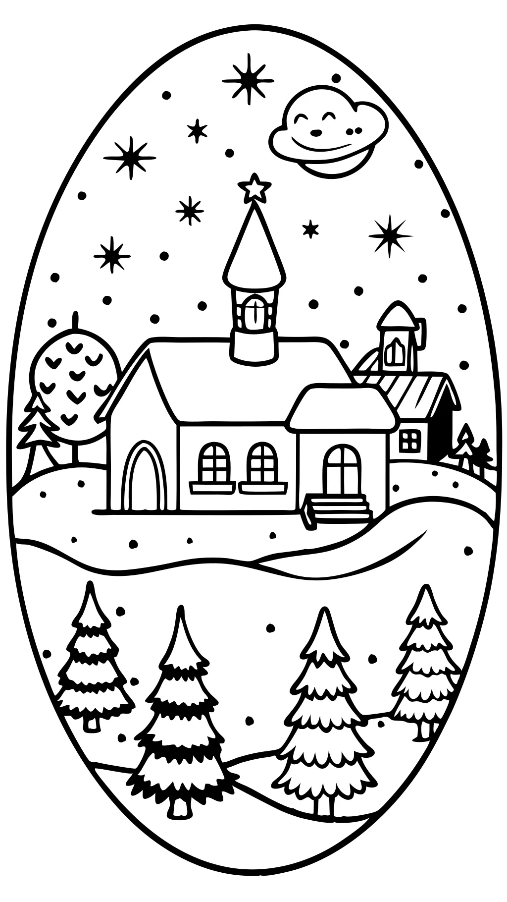 coloring page for winter